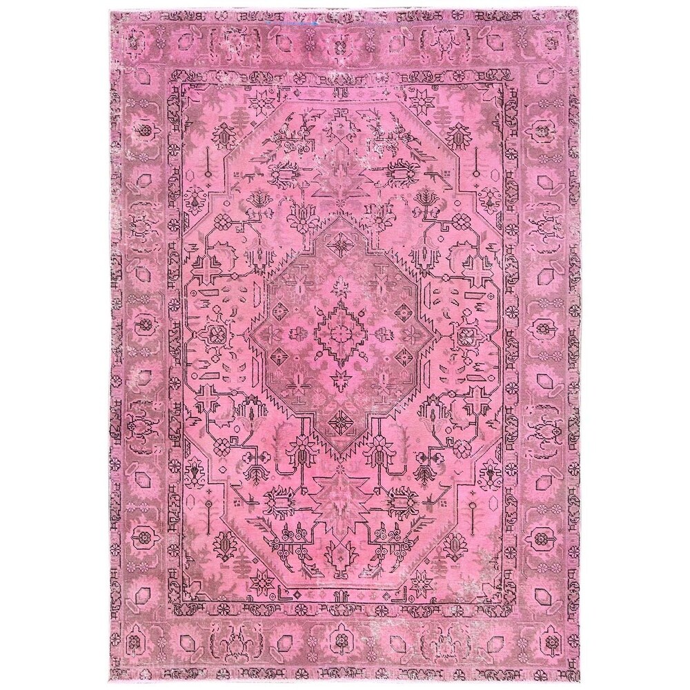Pink/ Gold Vintage, 6'7 x 9'9 eCarpetGallery Indoor Area Rug Pink/ Gold Vintage, 6'7 x 9'9 eCarpetGallery Indoor Area Rug